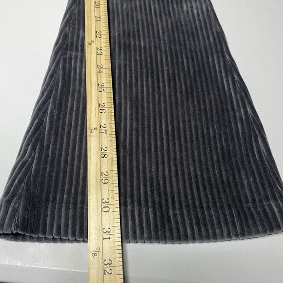 AERIE NWT Velour High Rise Ribbed Flare Charcoal Gray Pants XS - Picture 7 of 7